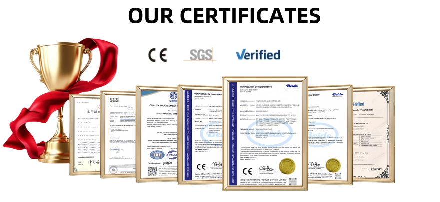 Plastic Machinery Equipment Company Certifications Professional Qualification Assurance