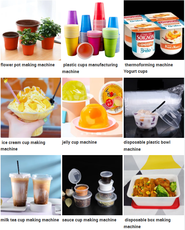 Plastic Cup Making Machine Products - Various Containers Like Cups, Bowls, Trays for Food & Beverage Packaging