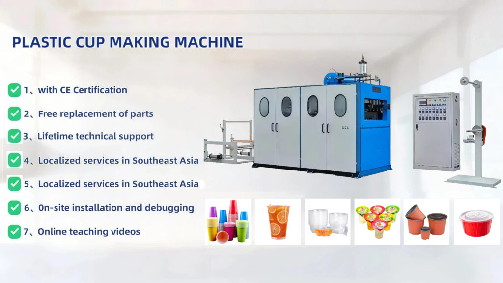 Fully Automatic Plastic Cup Making Machine - High-Efficiency Thermoforming Equipment for PP/PET Cups