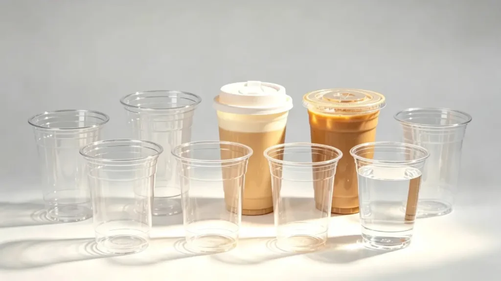 PP PET Disposable Beverage Cups Produced by Plastic Cup Thermoforming Machine
