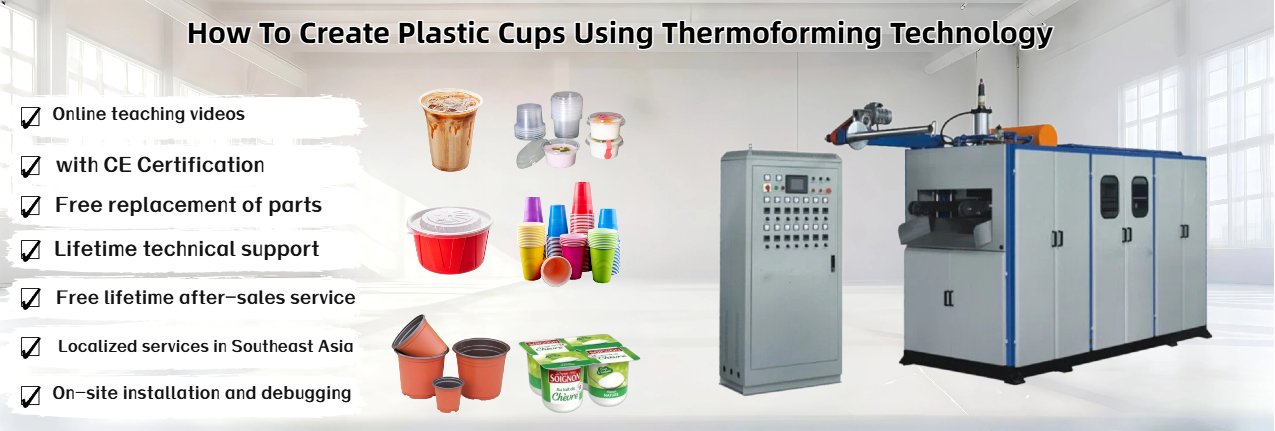 How to make plastic cups using thermoforming technology, step-by-step guide with cup making machine