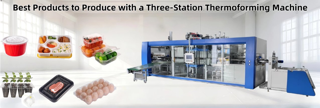 Best products using three-station thermoforming machine, including high-quality cup making machine and vacuum forming equipment