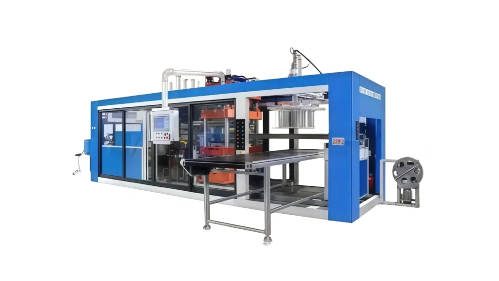 Three Station Thermoforming Machine for PP PS PET Food Container and Tray Production