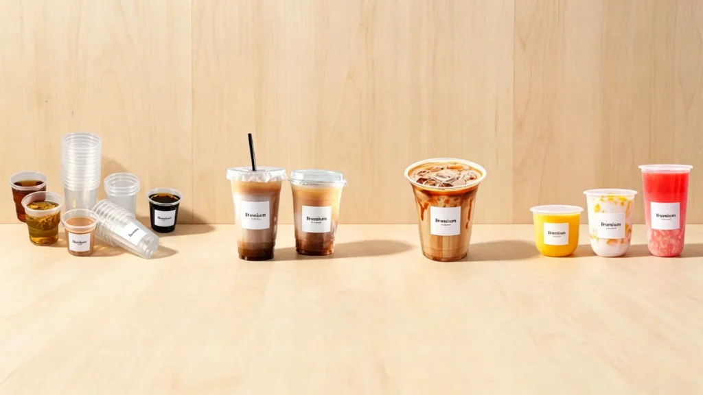 PP PET Disposable Plastic Cups For Beverage Packaging