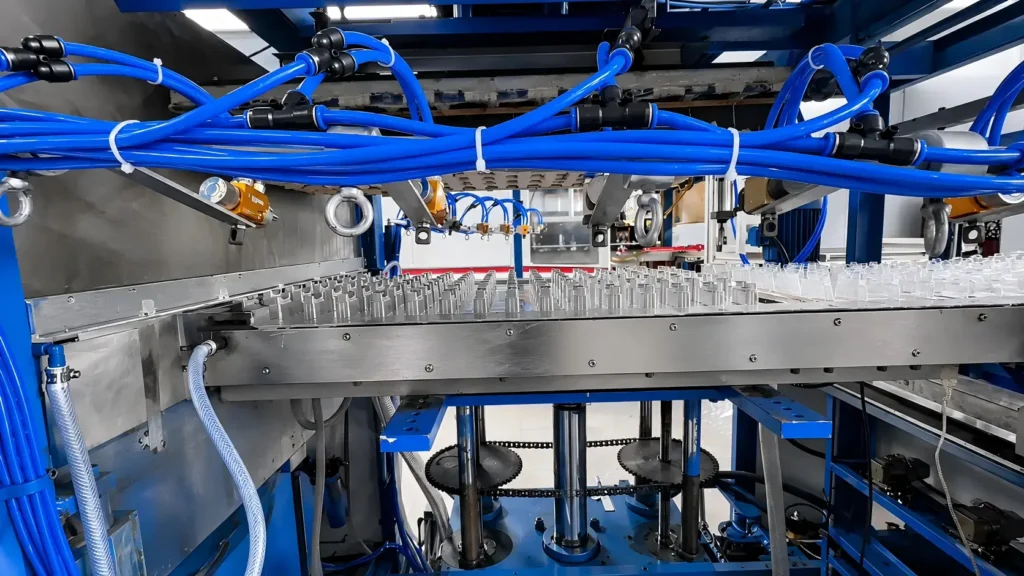Vacuum forming and cooling system for plastic vacuum forming machine shaping PP PS PET sheet
