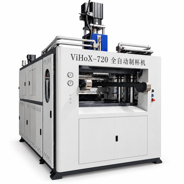 VihoX-720-B automatic plastic cup making machine, Type B servo upper mold thermoforming machine