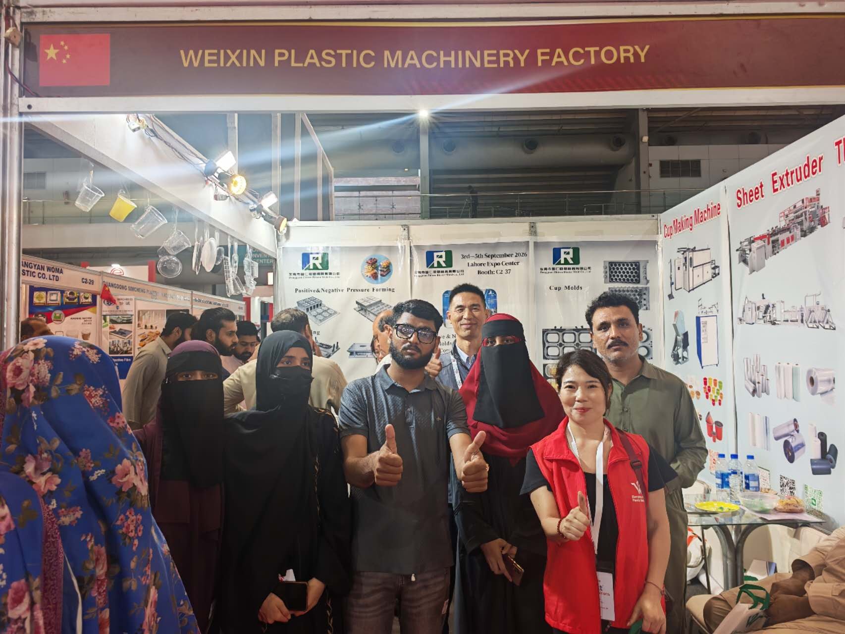 VihoX team and visitors at the Expo Centre Lahore booth during 3P Plas Print Pack Pakistan 2026