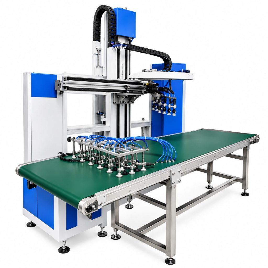 VihoX servo cup take-out robot with pick head and discharge conveyor for cup machine lines
